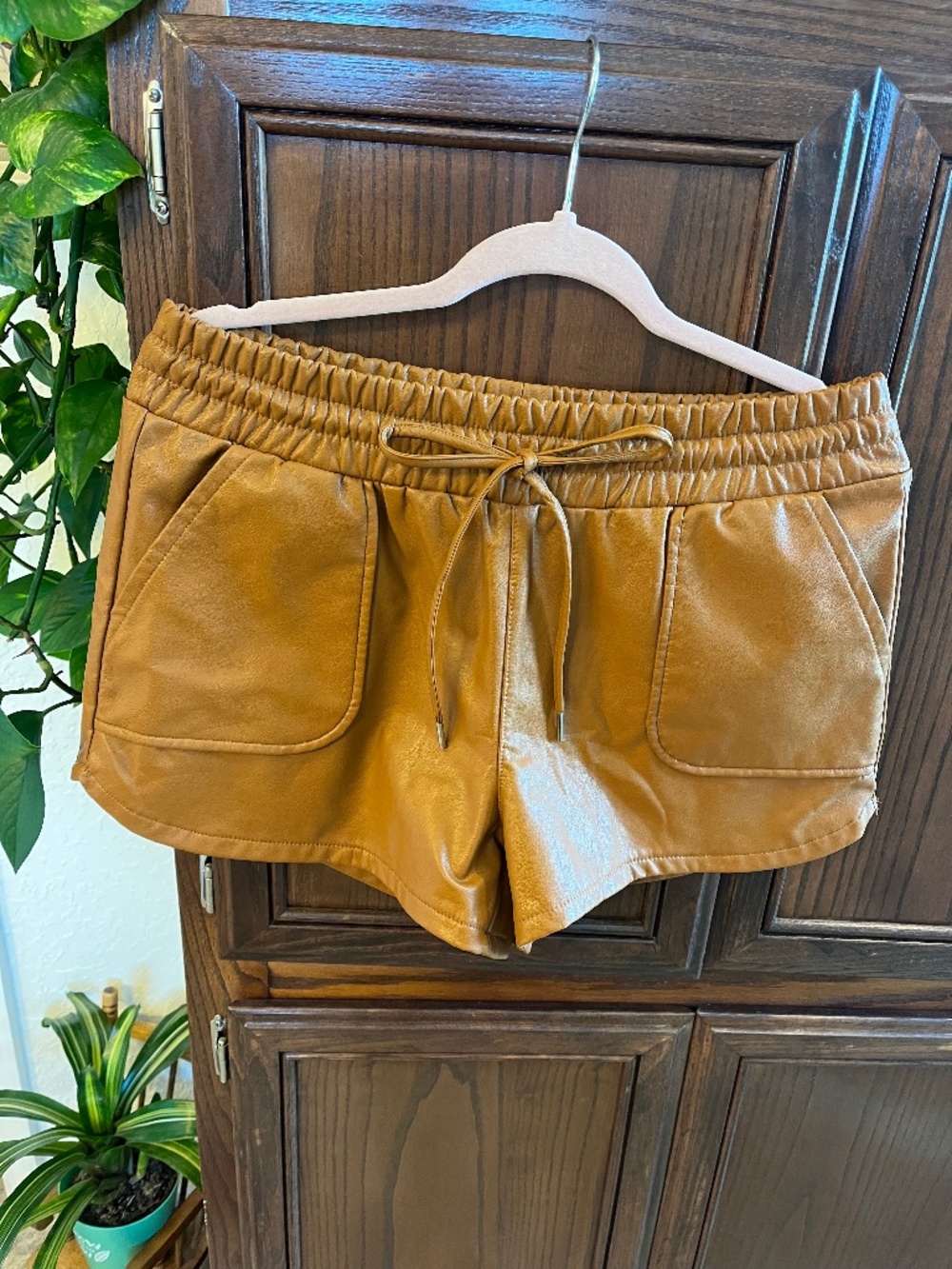 Faux leather women’s shorts. Perfect for Sturgis/Rallies.